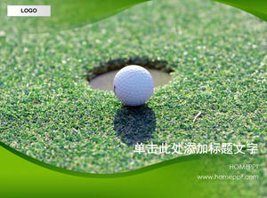 Golf olahraga latar belakang kelas PPT Template