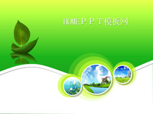 Green and fresh tourist attractions introduce slideshow templates