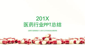 Grüne und einfache pharmazeutische Industrie arbeiten Zusammenfassung PPT Vorlage