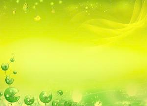 Green cartoon vintage PPT background picture