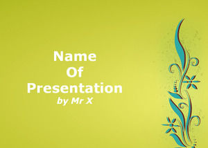 Green Floral Background modèle powerpoint