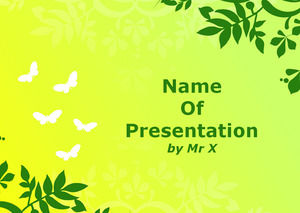 bunga hijau bingkai powerpoint template yang powerpoint template bingkai power point
