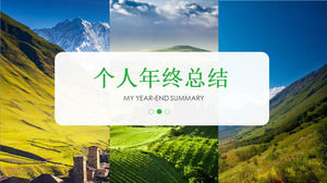 Green Fresh Background Individual Year-end Summary PPT Templates