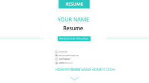 CV modèle PPT personnel dynamique simple vert