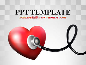 Heart auscultation medical slide template download