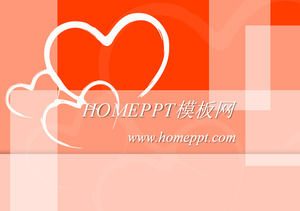 Heart-shaped Hintergrund rot Liebe PPT-Vorlage