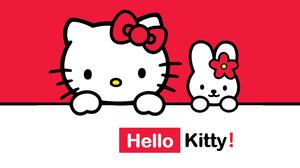 Hello Kitty sevimli yavru kedi PPT şablonu