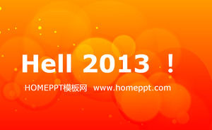Hello2013, Año Nuevo Feliz PPT plantilla de descarga