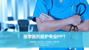 Modelo de PPT de relatório de trabalho médico hospitalar
