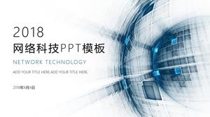 Modelo de PPT de vento de tecnologia de rede de Internet
