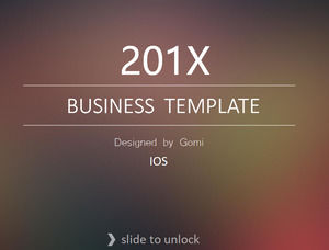 朦胧 iOS style business presentation PPT template