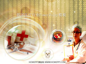 latar belakang dokter Korea PPT medis medis Template Download