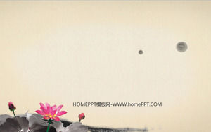 Lotus fundo da imagem de fundo do vento slides clássico chinês