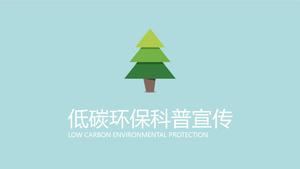 Animation PPT d'éducation à la protection de l'environnement à faible émission de carbone