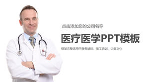 Medical slide template for foreign doctor background free download