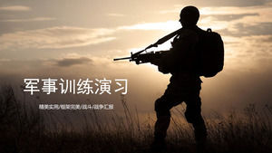 Militär Verteidigung PPT Vorlage für Feld Outpost Soldaten Hintergrund