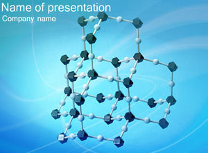 Struktura molekularna, niebieski genialny obraz tła, szablon biotechnologia ppt