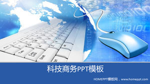 Mouse keyboard background business technology slideshow template download