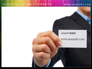 People waving and business card slideshow material download