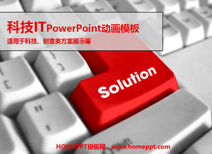 Personality-Tastatur Hintergrund IT-Technologie Internet-Powerpoint-Vorlage