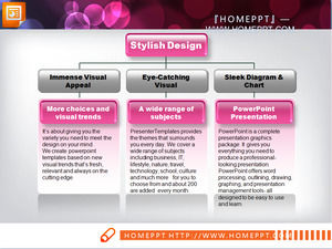 Pink Crystal Style Architecture Slideshow Template Download