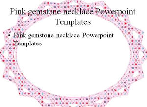 Розовый камень ожерелье Powerpoint шаблоны