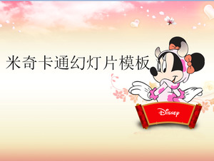 Pink Mickey Background Cartoon Slideshow Template Download