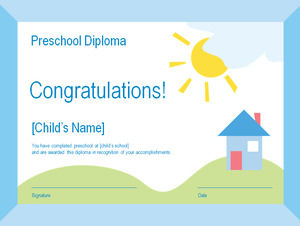 Pre school diploma