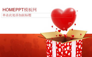 Pretty Valentine 's Day PPT template download