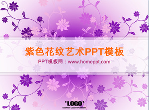 Purple Pattern Art Design PowerPoint Template Download
