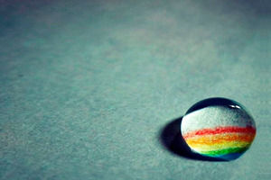 水滴の虹PPT背景画像