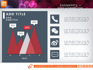 Red and gray double color simple atmosphere PPT chart package download