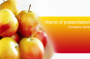 Red apple fruit ppt template