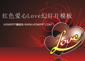 Red Crystal Love Hintergrund Valentinstag Slide-Vorlage herunterladen