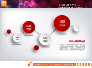 Red micro-dimensional PPT chart package download