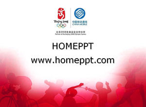 tema olimpico Red modello PPT