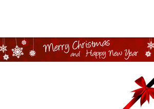 Red Simple Christmas PPT template download