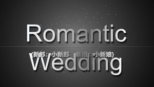 Casamento romântico grande abertura de álbum de fotos animadas PPT template