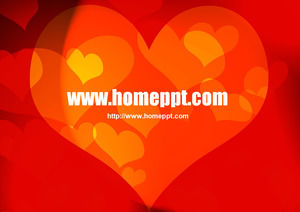 Tema del amor romántico tarjeta PPT descarga