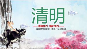 Il pastore si riferisce al modello PPT Festival albicocca Flower Village Ching Ming