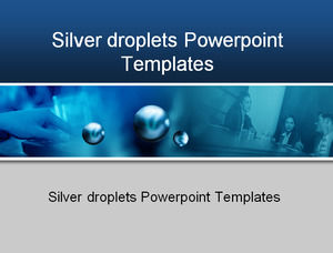 Gümüş Powerpoint Templates droplets