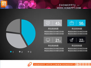 Simple Atmosphere Gray Blue Double Color Flat PPT Chart Download