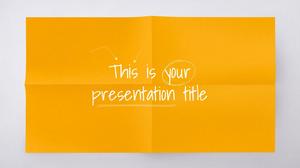 Simple creative crease paper PPT template