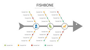 Simples lista de projetos PPT fishbone diagram template