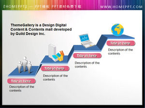 Step presentation PPT content presentation material