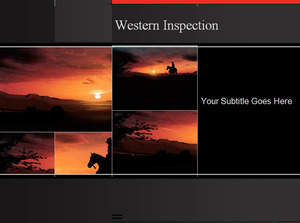 Sunset under the Knight PowerPoint template download