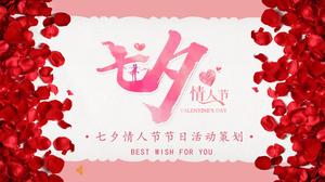 Modèle PPT de planification de la Saint-Valentin de Tanabata
