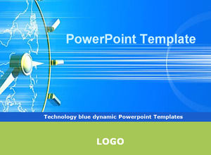 Technology blue dynamic Powerpoint Templates