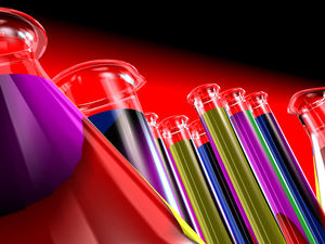 Reagenzglases Meßbecher chemische Instrumente Powerpoint-Hintergrundbild