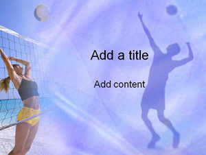 The beauty of beach volleyball - Sports PPT template